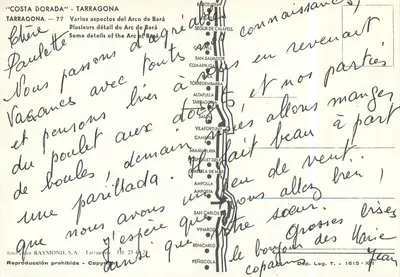 Arco de Bará — Costa Dorada — Tarragona — wydawca 'Blíster Paulette', n°77 — Rewers