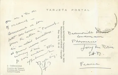Zamek Tamarit — Tarragone — Photo color RAYMOND, n°2 — Rewers