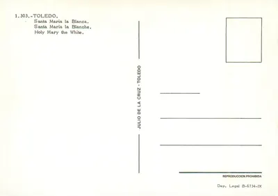 Santa María la Blanca — Toledo — Julio de la Cruz — Verso