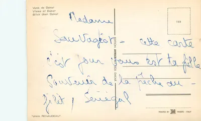 Dakar — Senegal — Wydawnictwo Africa 1826 — Rewers