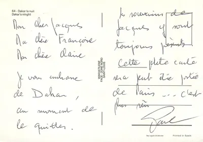 Dakar w nocy — Dakar w nocy — WANCHATIENE FACHON DURIO SAINT-LOUIS nr 64 — Rewers
