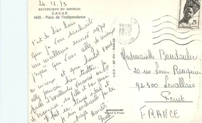 Place de l'Indépendance — Dakar — wydawca Mexichrome, n° 374 — Rewers