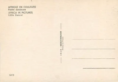 Mała tańczuszka — Afryka w kolorach — IRIS-MEXICHROME n°5013 — Rewers