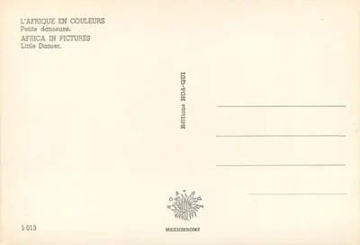 Pequena dançarina — África em cores — Edições HOA-QUI, n° 5013 — Verso
