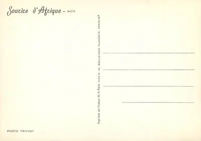 Uśmiechnięta kobieta afrykańska — portret — Souzize d'Afrique, SA/15 — Rewers