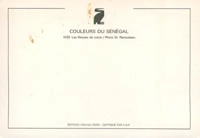 Kobiety przędzące bawełnę — Senegal — Wydawnictwo Hoa-Oui — Rewers