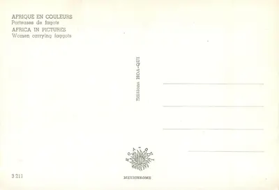 Kobiety noszące wiązanki — Afryka — Wydawnictwo HOA-QUI nr 3211 — Rewers