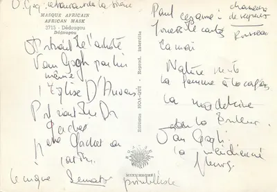 Maszka afrykańska — Dédougou — Wydawnictwo HOA-QUI, nr 3715 — Rewers