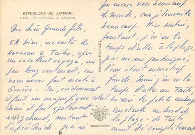 Visverkopers — Republiek Senegal — Uitgaven HOA-QUI, n° 4.425 — Achterkant
