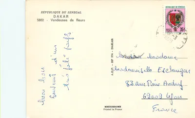 Sprzedawczynie kwiatów — Senegal — wydawca IRIS — Rewers