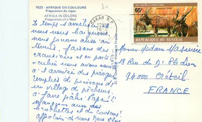 Preparação do jantar — África em Cores — Dakar, Senegal — Verso