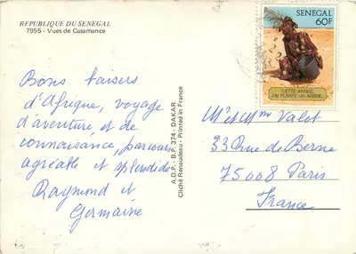 Casamance — Widoki z Casamance — A.D.P. - B.P. 374 - DAKAR — Rewers