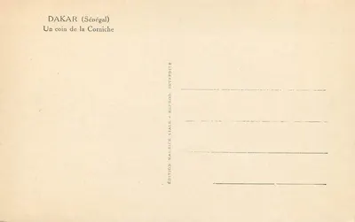 Dakar (Senegal) — Kąt Corniche — Wydawnictwo Maurice Viale — Rewers