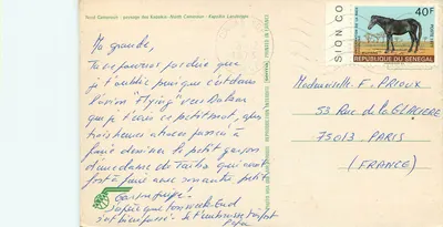 Pejzaż Kapsikis — Północ Kamerun — wydawca serma — Rewers