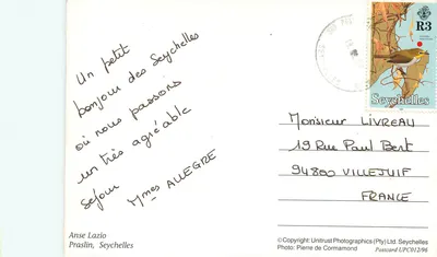 Anse Lazio — Seychelles — Unitrust Photographics (Pty) Ltd. UPC012/96 — Rewers
