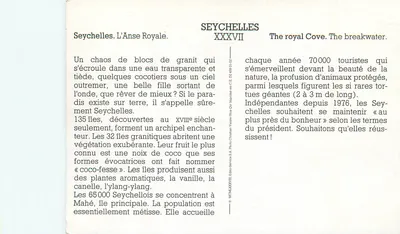 Anse Royale — Seychelles — Photo-Service S.A. XXXVII — Rewers