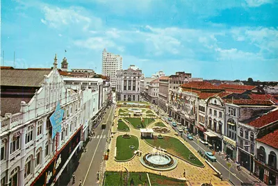 Raffles Place Singapura — praça recentemente reconstruída — S.W. Singapura, n° S 4012