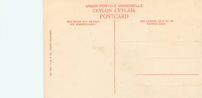 Indyjski kajak rybacki, Colombo — Ceylan — wydawca Pissé & Co. n°266 — Rewers