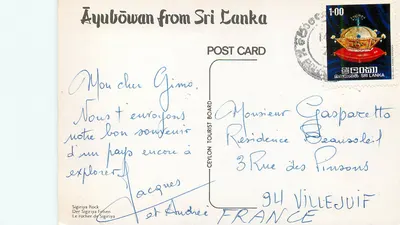 Skalista Sigiriya — Sri Lanka — wydawca Sri Lanka — Rewers