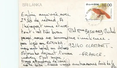Elefantes trabalhando — Sri Lanka — Mortlake Press — Verso
