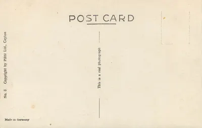 Onda de monção rompendo no quebra-mar — Colombo, Ceilão — Piâté Ltd. No. 3 — Verso