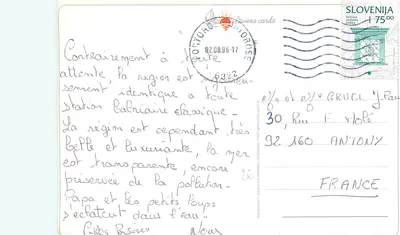 Portoroz — Hotel Palace e vista do porto — editor Riviera cards — Verso