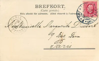 Vue des falaises de Lerum près de Göteborg — G. L. A. No. 14 — Rewers