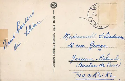 Estocolmo — Riksdagshuset — Ljunggrens Konstförlag, Import, Nr. 283 — Verso