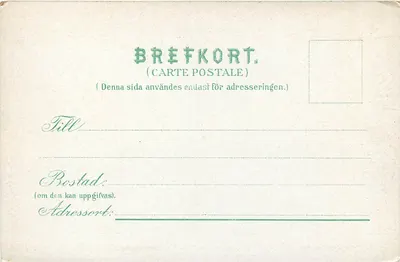 Widok z hotelu Bellevue — Trollhättan — wydawca Andreas Kunstförlag, Göteborg, nr 7861 — Rewers