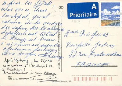 Ponte da Sociedade de Norrtälje — Norrtälje, Suécia — Foto C. G. Bäckström — Verso