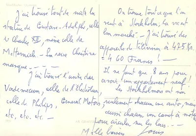 Stockholm. Teatr operowy — widok z mostu nad kanałem — AB GRAFISK FORLAG, n° 59/19 — Rewers