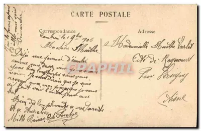 Deux femmes et un homme en jardin — G.B. — III. Oui, je n'ai pu vous oublier, Mademoiselle. — Verso