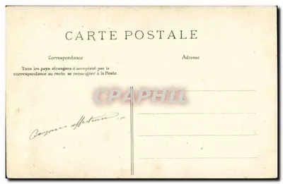 Carte postale — texte imprimé sur recto — Verso
