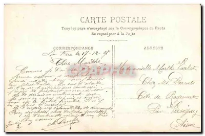 Auprès du moulin, dont chantonnait l'onde — jeune couple au bord d'un étang — P.J. (éditeur) — Verso