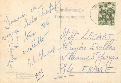 Stockholm — Pałac Sejmu — wydawca Keudorp — Rewers