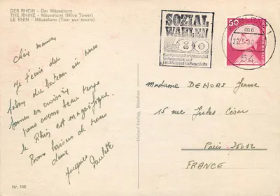 O Mäuseturm — Torre das Ratos — Umlauf-Verlag, n° 108 — Verso