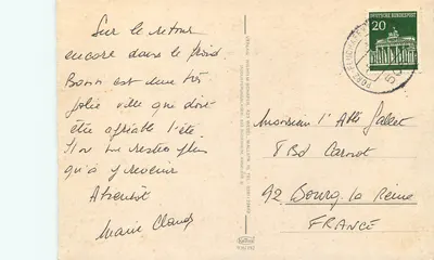 Bonn — Grâce aos locais: Renânia, Bundeshaus, Beethovenhalle, Palácio Schaumburg, Marktplatz, Villa Hammerschmidt — editor Verlag Wilhelm Schäfer — Verso