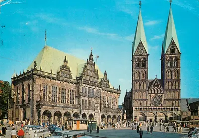 Bremen, Rathaus e Dom — Bremener Kartensteller, n° 934/6