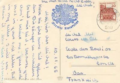 Bremen, Rathaus e Dom — Bremener Kartensteller, n° 934/6 — Verso