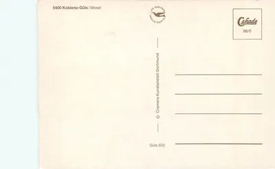 Weinort Koblenz – Güls a.d. Mosel — Cramers Kunstanstalt Dortmund — Rewers