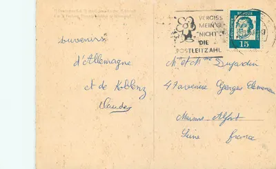 Koblenz — Grüss aus Koblenz — wydawca nieznany, seria 1 do 6 — Rewers