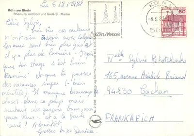 Köln — Katedra i Großer St. Martin — Kunstverlag Köln, nr 2.258 — Rewers