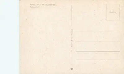 Rathaus Hof — Konstanz am Bodensee — Andres & Co., Hamburg — Verso