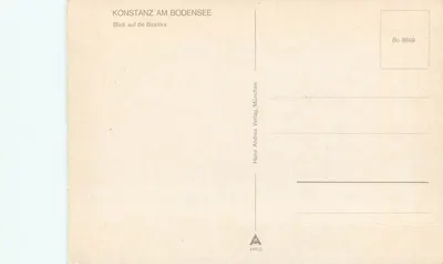 Konstanz nad jeziorem Bodensee — Widok na bazylikę — Hans Andres Verlag, München, n° Bo 8699 — Rewers