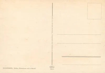Bodensee, port Konstanz z Konzylem — Wydawnictwo Erwin Burda, Freiburg im Breisgau — Rewers