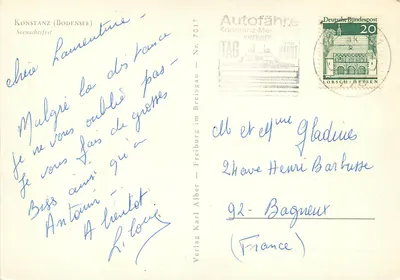Konstanz (Lago de Constança) — Festa Noturna no Lago — Verlag Karl Alber, Nr. 7017 — Verso
