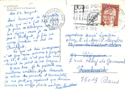 Place de la République — coluna da République em Frankfurt — KraPohl-Verlag — Verso
