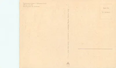 Kawiarnia Rellier Konditorei — widok ulicy z kościołem — Hans Andres Verlag, Münden — Rewers