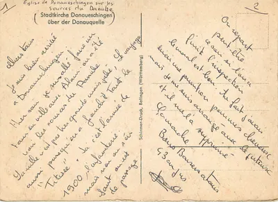 Igreja de Donaueschingen nas fontes do Danúbia — Schirmer-Druck, Balingen — Verso