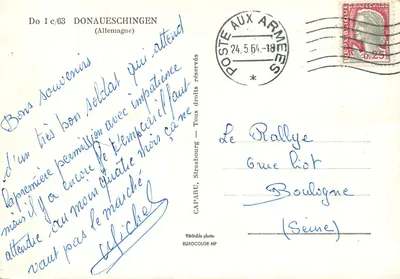 Fonte de Donaueschingen — estátua central — CAPARU — EUROCOLOR MP — Verso